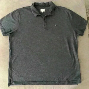 Rag & Bone Mens Sz XXL Tshirt Pique Polo Short Sleeve Gray Logo